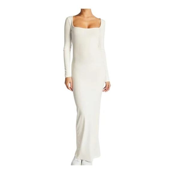 SKIMS Dresses & Skirts - NWT Skims Soft Lounge Long Sleeve Dress in Marble, L